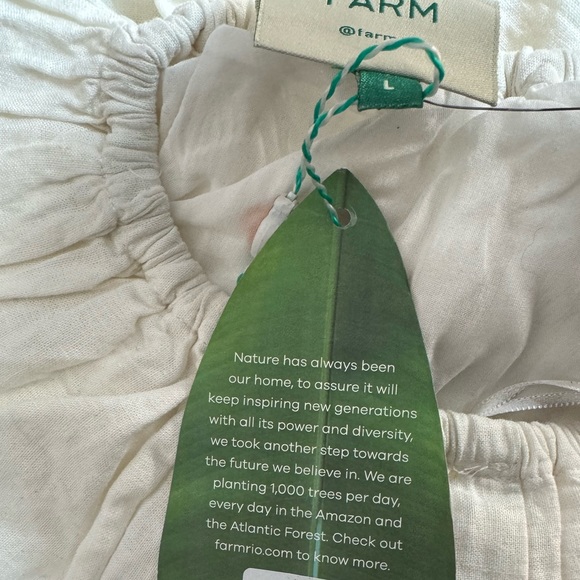 NWT Farm Rio Pitanga One-Shoulder Cut-Out Maxi Dress in Off-White - Size Large - Picture 8 of 8